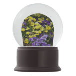 Hillside of Purple and Yellow Pansies Snow Globe