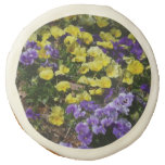 Hillside of Purple and Yellow Pansies Sugar Cookie