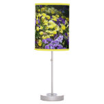 Hillside of Purple and Yellow Pansies Table Lamp
