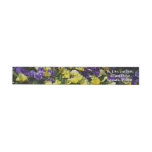 Hillside of Purple and Yellow Pansies Wrap Around Label