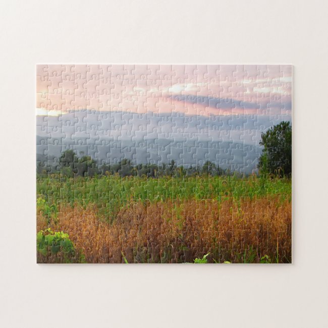 Hilltop at Sunset Scenic Nature Puzzle