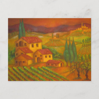 Hilltown in Chianti, Italy Postcard