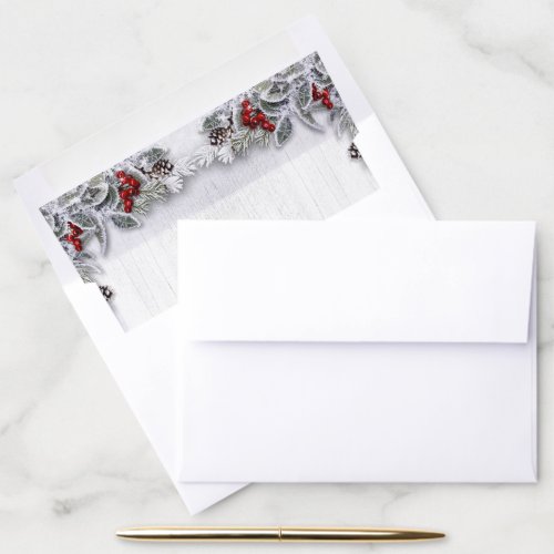 Hilly Berry  Branch Rustic Holiday  Envelope Liner