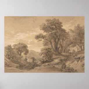 Hilly Landscape Georg Heinrich Busse Poster
