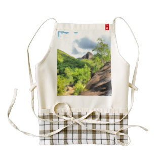 Hilly landscape zazzle HEART apron