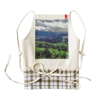 Hilly terrain zazzle HEART apron