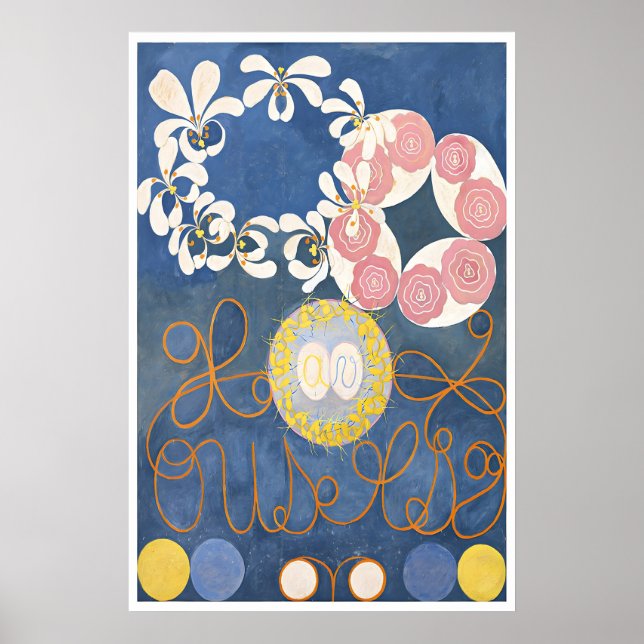 Hilma Af Klint Abstract Art Poster Indigo (Front)