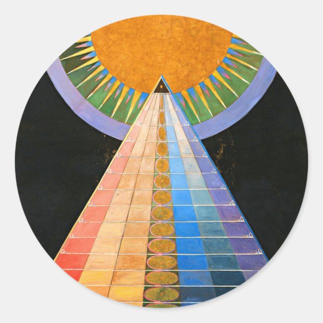 Hilma Af Klint Altarpiece No 1 Classic Round Sticker (Front)
