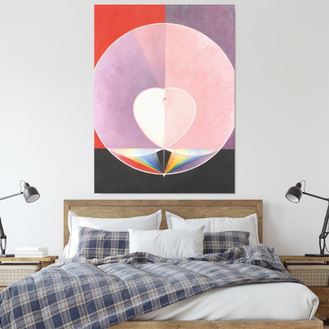 Hilma af Klint - Doves Canvas Print (Insitu(Bedroom))