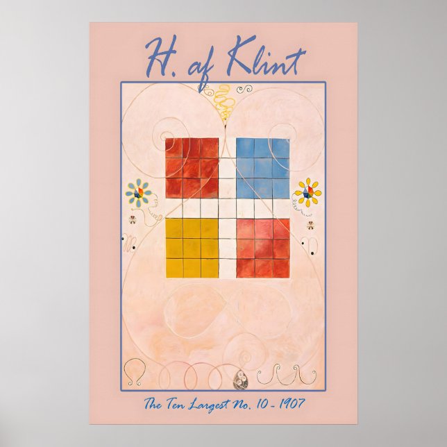 Hilma Af Klint Pastel Pink Abstract Art Print (Front)