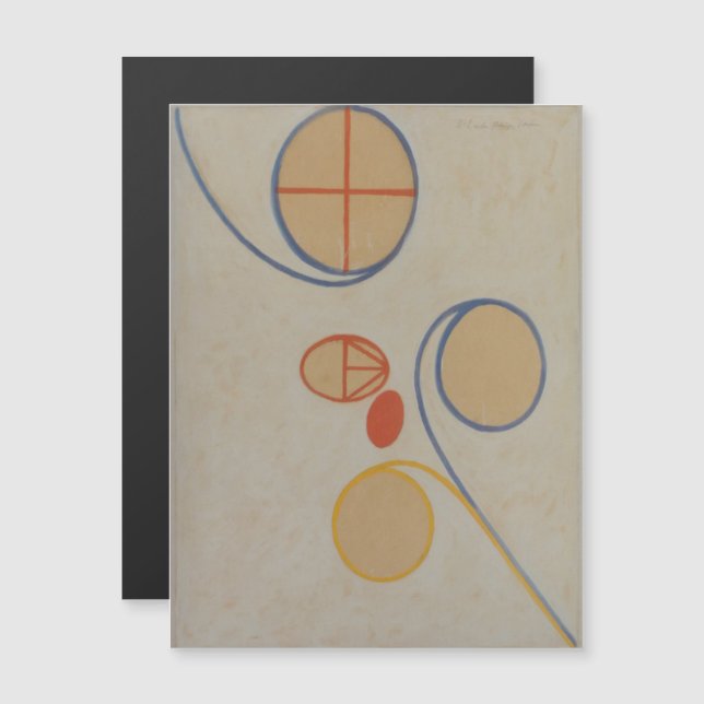 Hilma Af Klint, Seven Point Star No2, Abstract Art Magnetic Invitation (Front/Back)