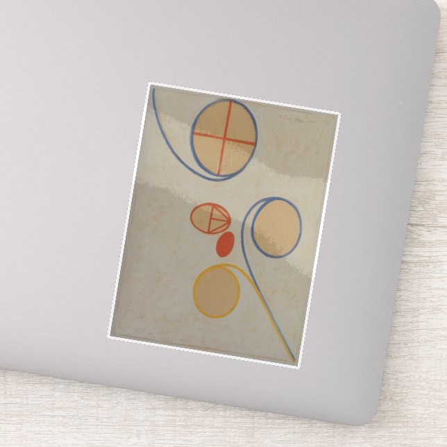 Hilma Af Klint, Seven Point Star No2, Abstract Art Sticker (Detail)