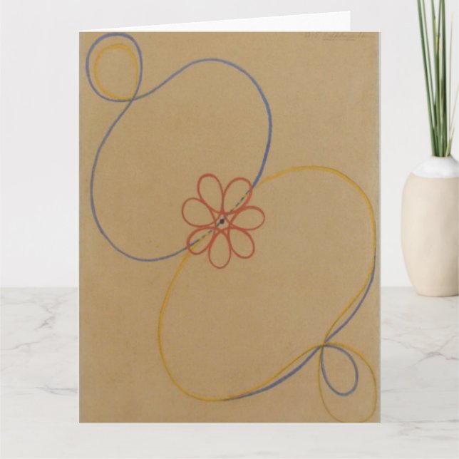 Hilma Af Klint, Seven Point Star No5, Abstract Art Card (Front)