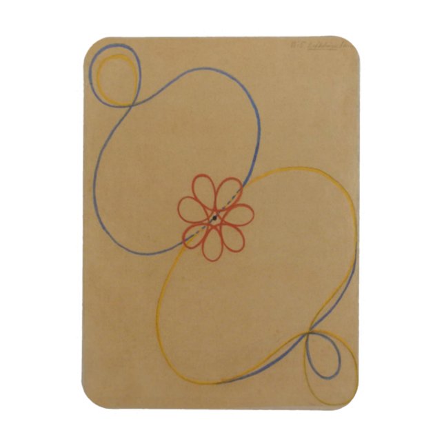 Hilma Af Klint, Seven Point Star No5, Abstract Art Magnet (Vertical)