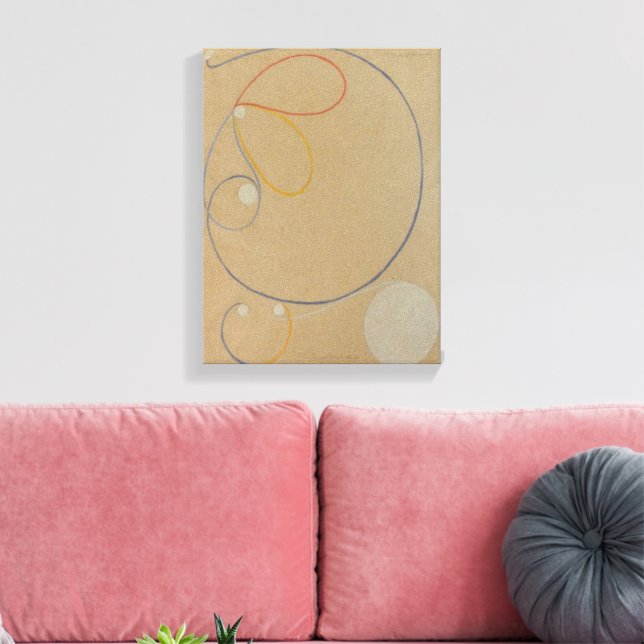 Hilma Af Klint, Seven Point Star No7, Abstract Art Canvas Print (Insitu(LivingRoom))