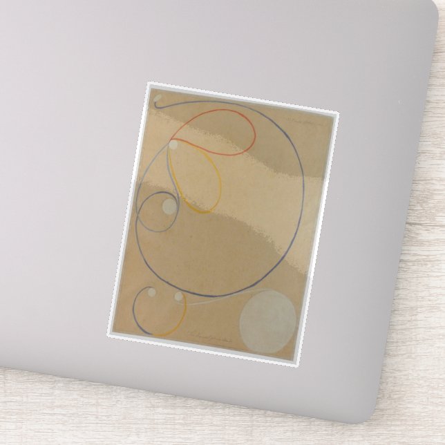 Hilma Af Klint, Seven Point Star No7, Abstract Art Sticker (Detail)