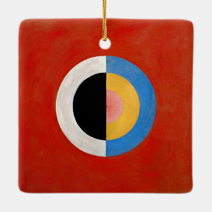 Hilma af Klint, Svanen, nr 17, colorful artwork Ceramic Ornament