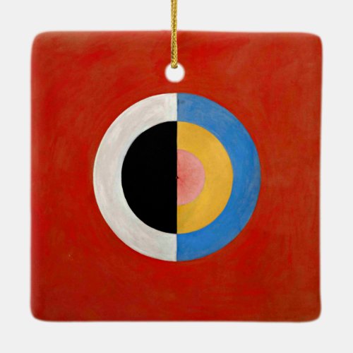 Hilma af Klint Svanen nr 17 colorful artwork Ceramic Ornament