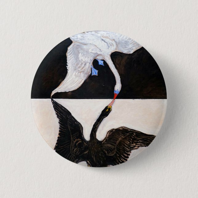 Hilma af Klint The Swan Button (Front)