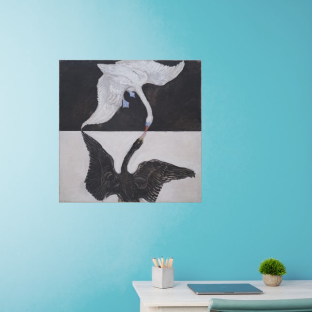 Hilma Af Klint, The Swan No.1, Abstract Art Wall Decal (Home Office)
