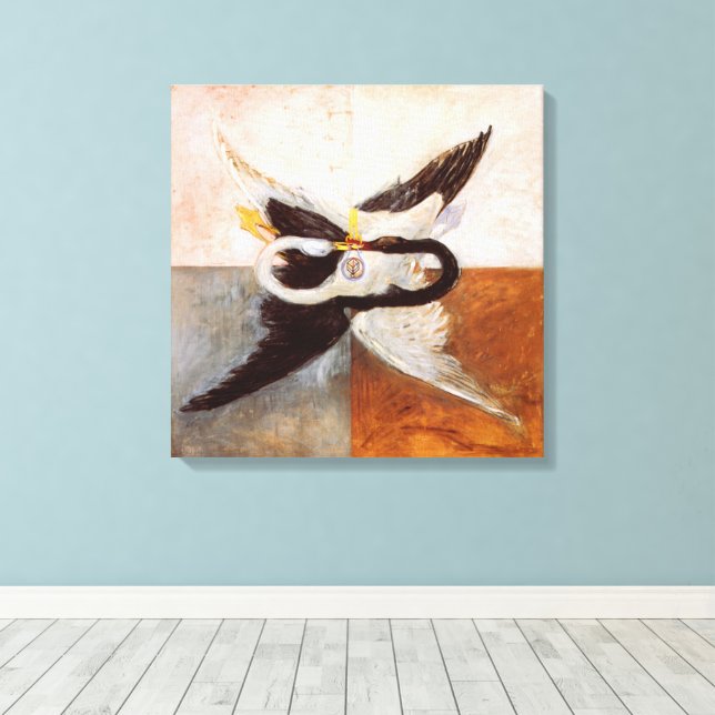 Hilma Af Klint, The Swan No.24, Abstract Art Canvas Print (Insitu(Wood Floor))