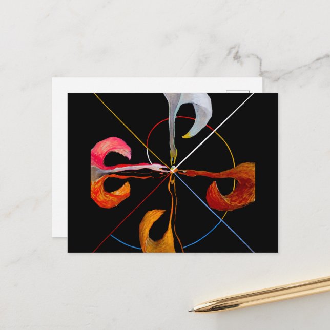 Hilma af Klint - The Swan No. 7 Postcard (Front/Back In Situ)
