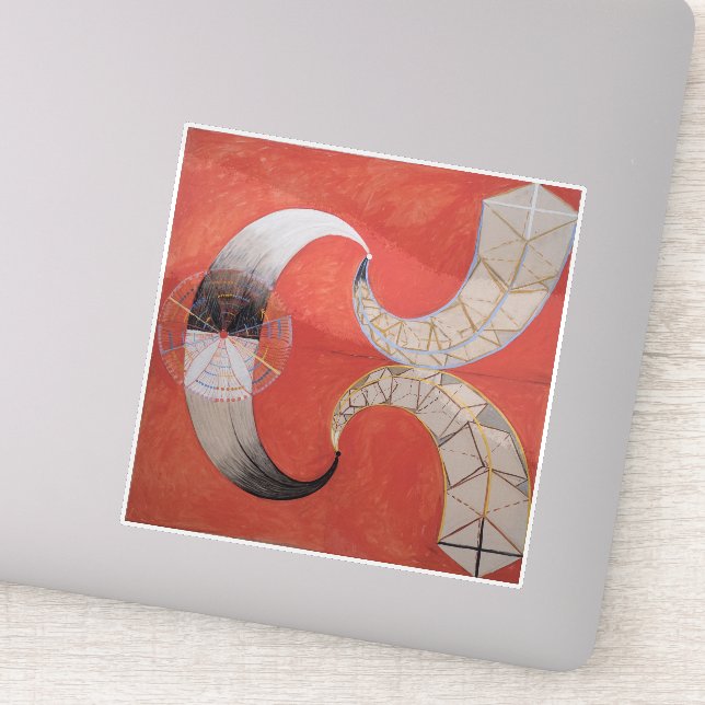 Hilma Af Klint, The Swan No.9, Abstract Art Sticker (Detail)