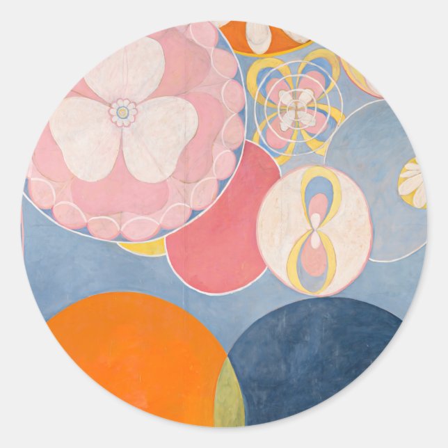 Hilma af Klint The Ten Largest Classic Round Sticker (Front)
