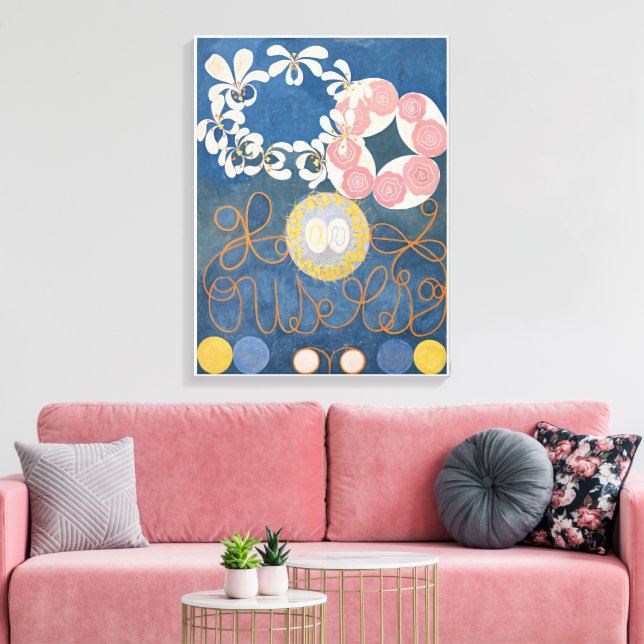 Hilma Af Klint, The Ten Largest No1, Abstract Art Canvas Print (Insitu(LivingRoom))