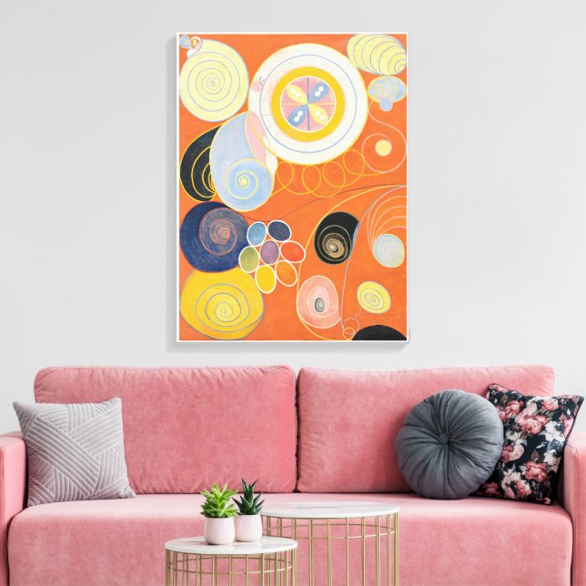 Hilma Af Klint, The Ten Largest No3, Abstract Art Canvas Print (Insitu(LivingRoom))
