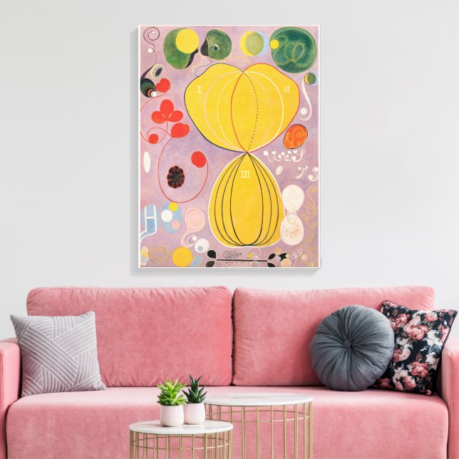 Hilma Af Klint, The Ten Largest No7, Abstract Art Canvas Print (Insitu(LivingRoom))