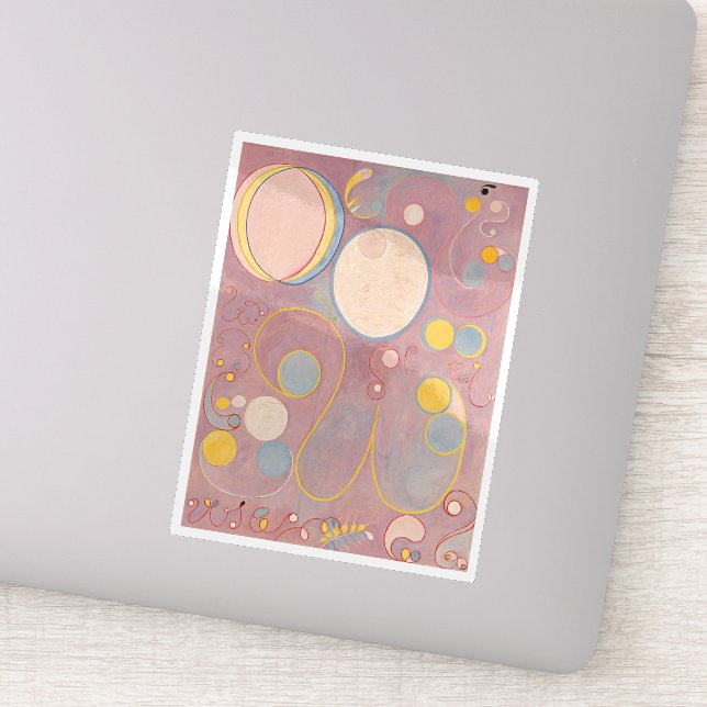 Hilma Af Klint, The Ten Largest No8, Abstract Art Sticker (Detail)