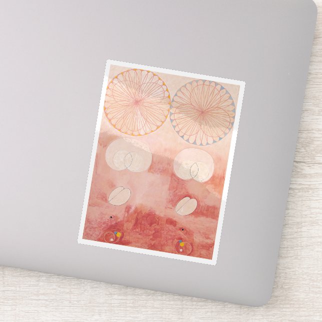 Hilma Af Klint, The Ten Largest No9, Abstract Art Sticker (Detail)