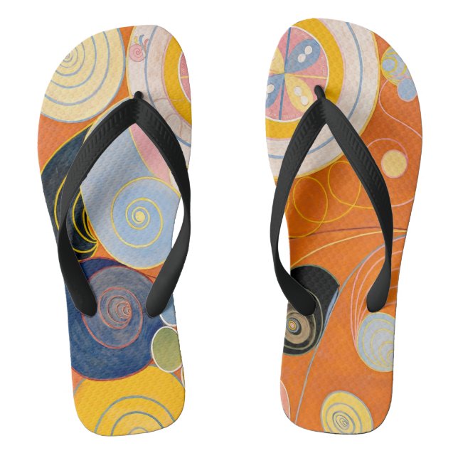 Hilma af Klint - The Ten Largest, No.3,Youth Flip Flops (Footbed)
