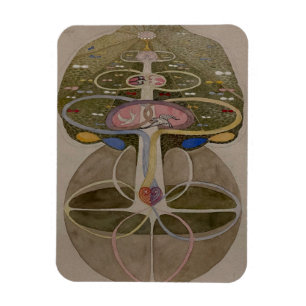 Hilma Af Klint, Tree Of Knowledge No1 Abstract Art Magnet