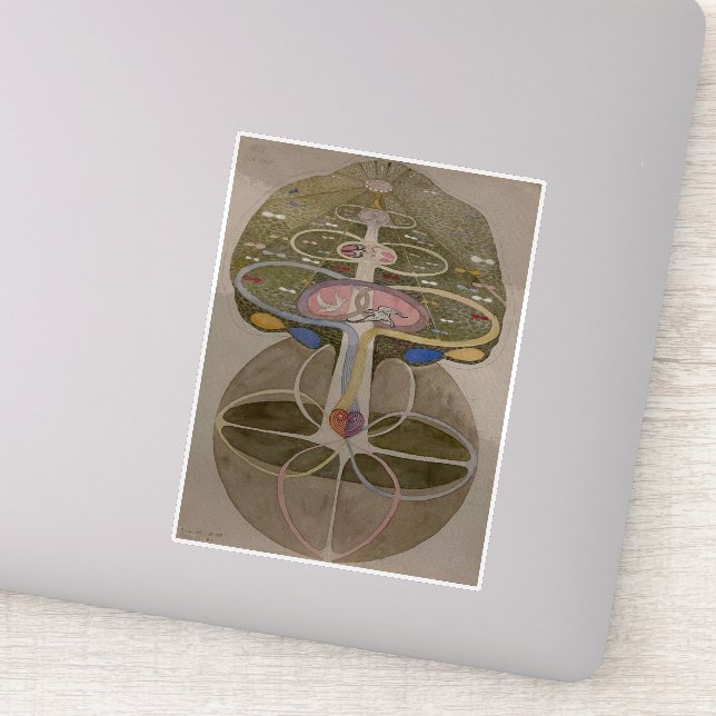 Hilma Af Klint, Tree Of Knowledge No1 Abstract Art Sticker (Detail)