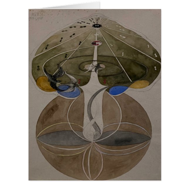 Hilma Af Klint, Tree Of Knowledge No2 Abstract Art Cards (Front)