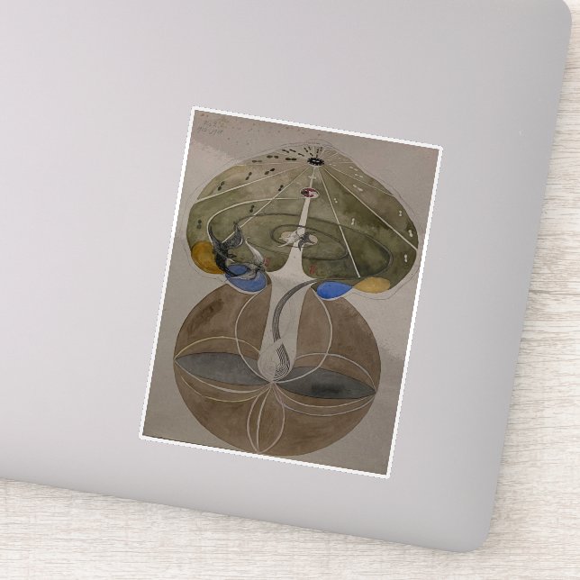 Hilma Af Klint, Tree Of Knowledge No2 Abstract Art Sticker (Detail)