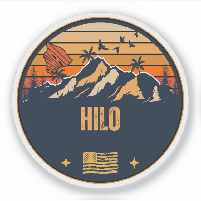 Hilo, Hawaii Sticker (Front)