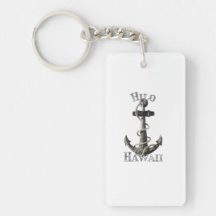 Hilo Hawaii Vacation Nautical Anchor Sailing Keychain