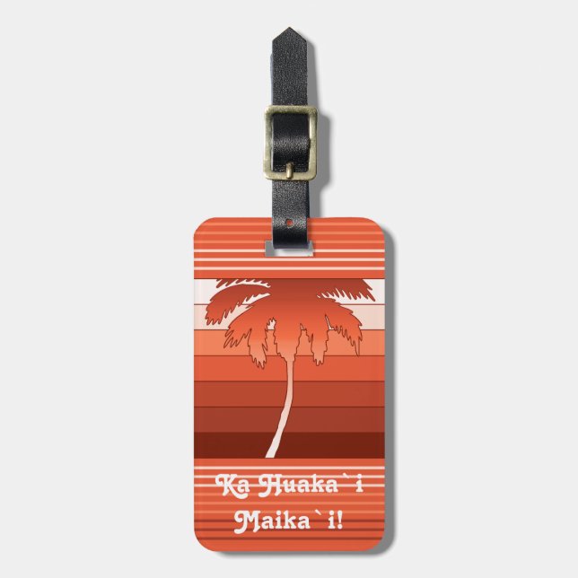 Hilo Hawaiian Palms Customizable Luggage Tags (Front Vertical)