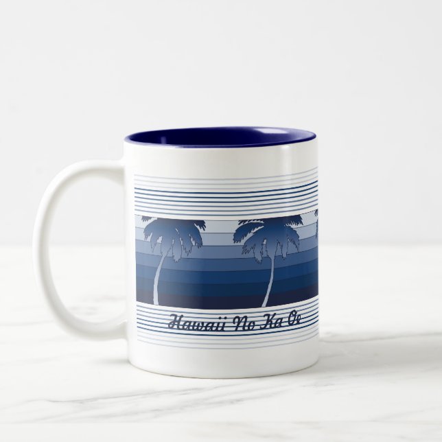Hilo Hawaiian Palms Tropical Mugs (Left)