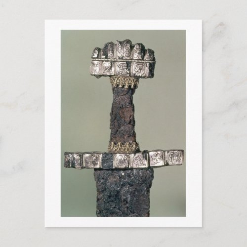 Hilt of a Viking sword found at Hedeby Denmark 9 Postcard