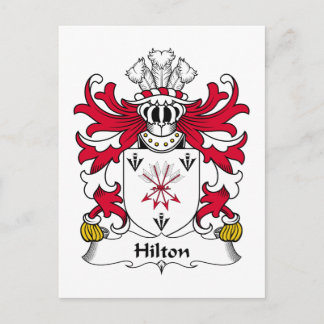 Hilton Family Crest Postcard