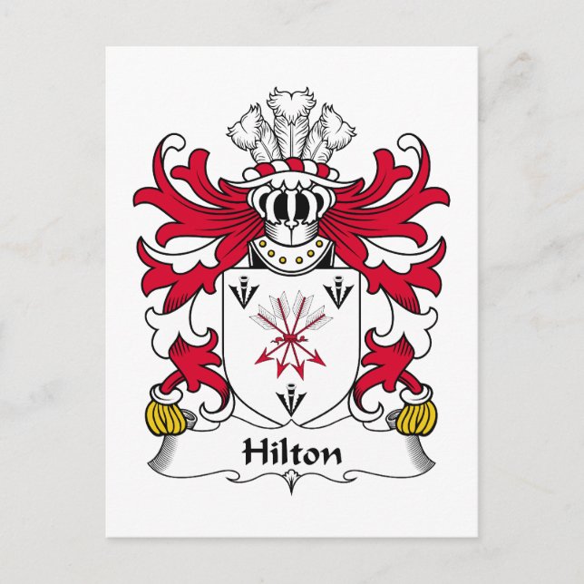 Hilton Family Crest Postcard (Front)