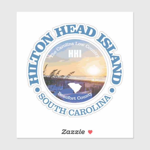 Hilton Head Island Souvenir Vinyl Sticker - 2 Inch Decal For Laptops & Water Bottles