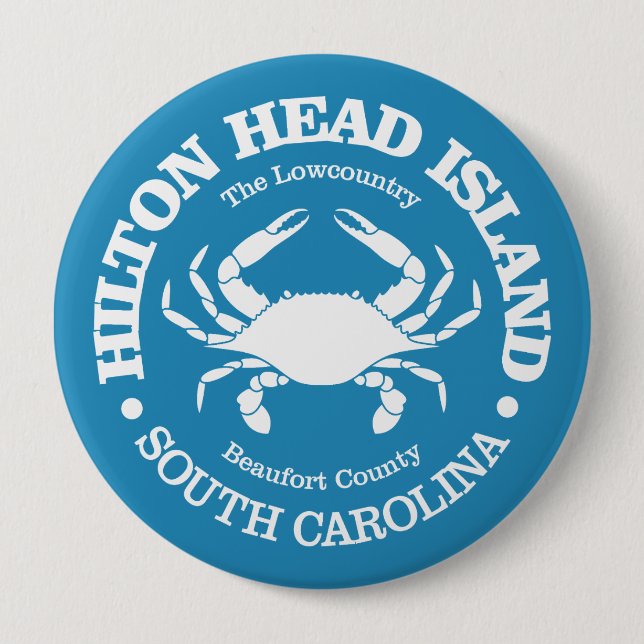Hilton Head Island (crab) Button (Front)
