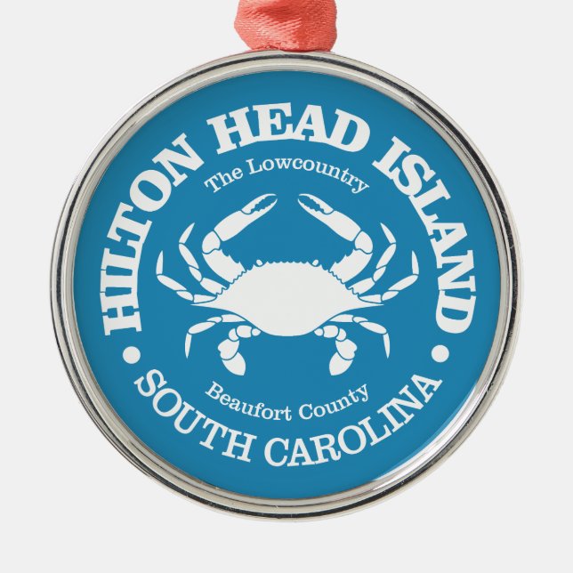 Hilton Head Island (crab) Metal Ornament (Front)
