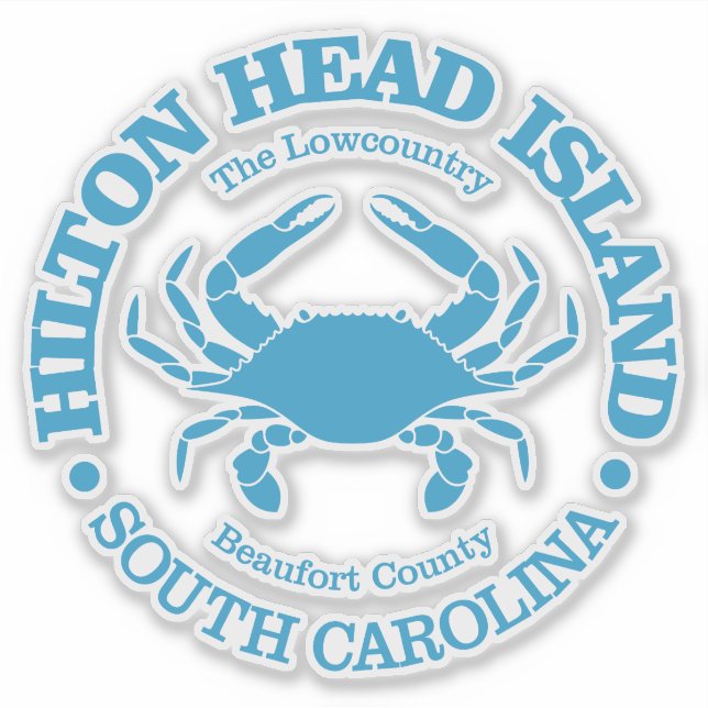 Hilton Head Island (crab) Sticker (Front)