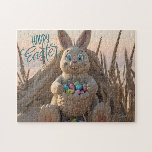 Hilton Head Island Easter Bunny Sand Sculpture Jigsaw Puzzle (Horizontal)